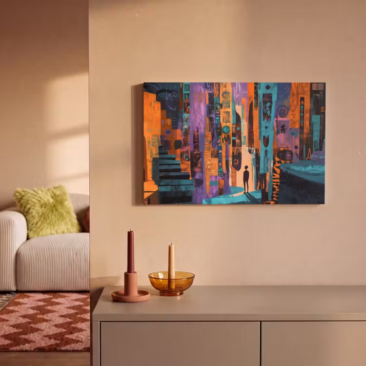 Canvas schilderij - Abstract - Figuren - Kleurrijk — 2