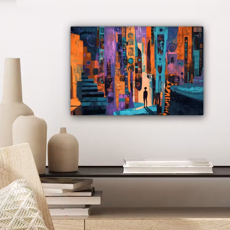 Canvas schilderij - Abstract - Figuren - Kleurrijk — 5
