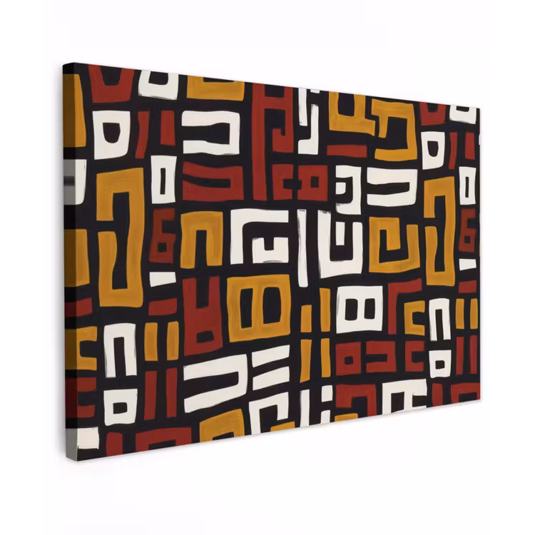 Canvas schilderij - Abstract - Patroon - Rood — 1