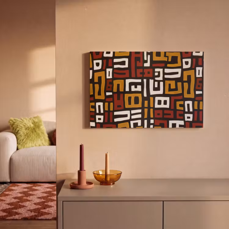 Canvas schilderij - Abstract - Patroon - Rood — 2