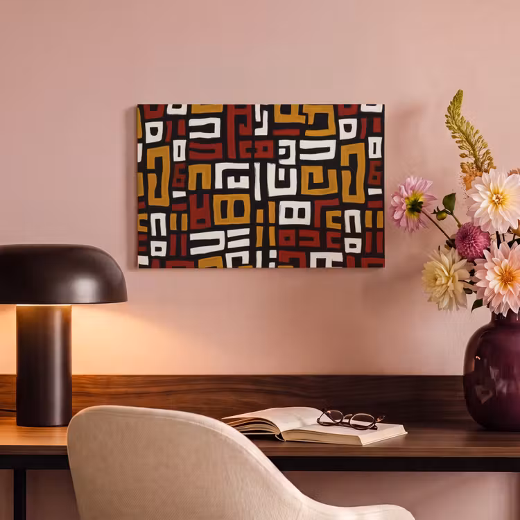 Canvas schilderij - Abstract - Patroon - Rood — 4