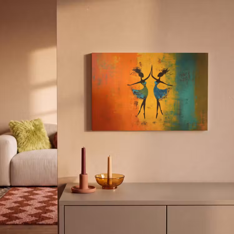 Canvas schilderij - Dansen - Vrouwen - Verfstructuur — 2