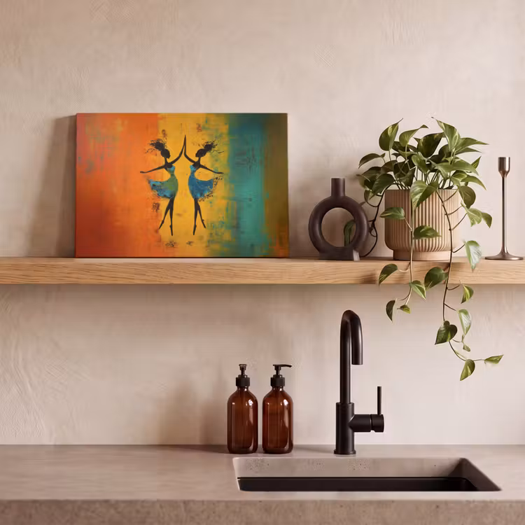 Canvas schilderij - Dansen - Vrouwen - Verfstructuur — 3