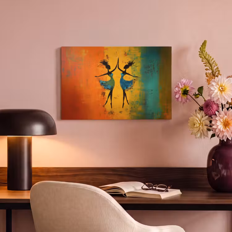Canvas schilderij - Dansen - Vrouwen - Verfstructuur — 4