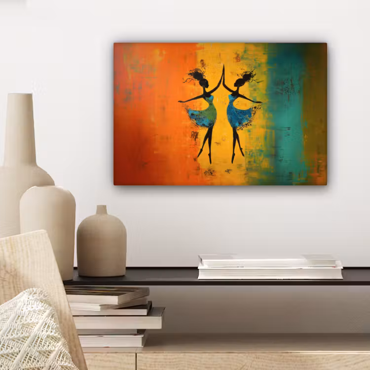 Canvas schilderij - Dansen - Vrouwen - Verfstructuur — 5