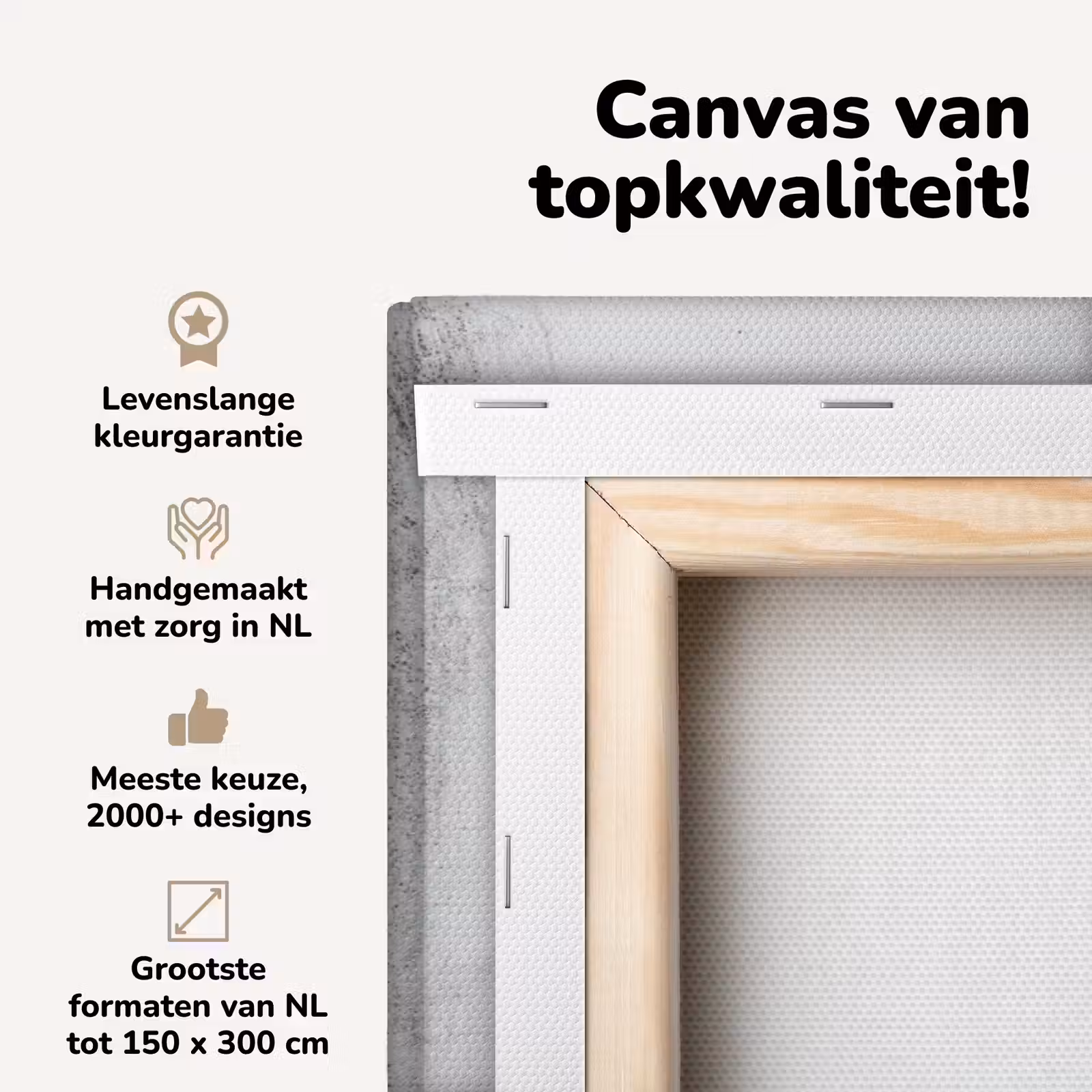 Canvas schilderij - Beton - Grijs - Wit — 1