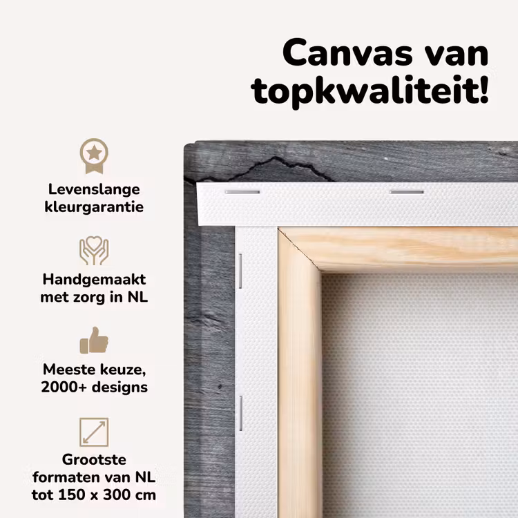 Canvas schilderij - Beton - Grijs - Scheur — 1