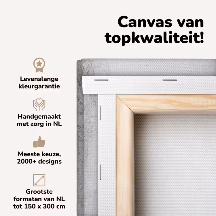 Canvas schilderij - Beton - Grijs - Wit — 1
