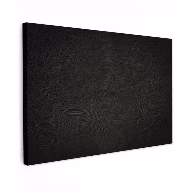 Canvas schilderij - Beton print - Industrieel - Zwart — 1