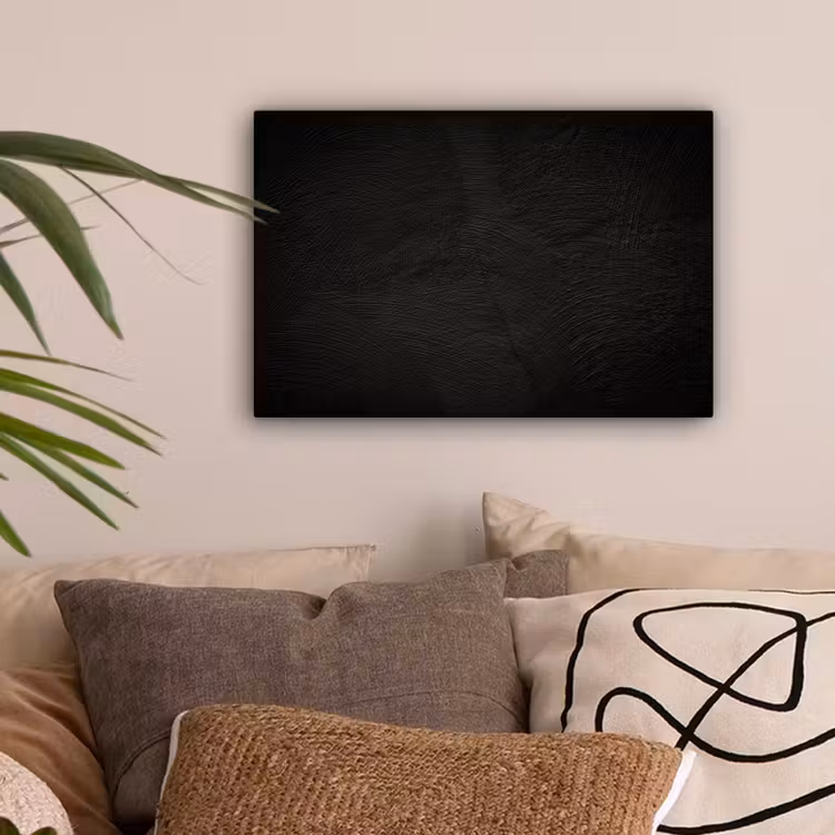 Canvas schilderij - Beton print - Industrieel - Zwart — 2
