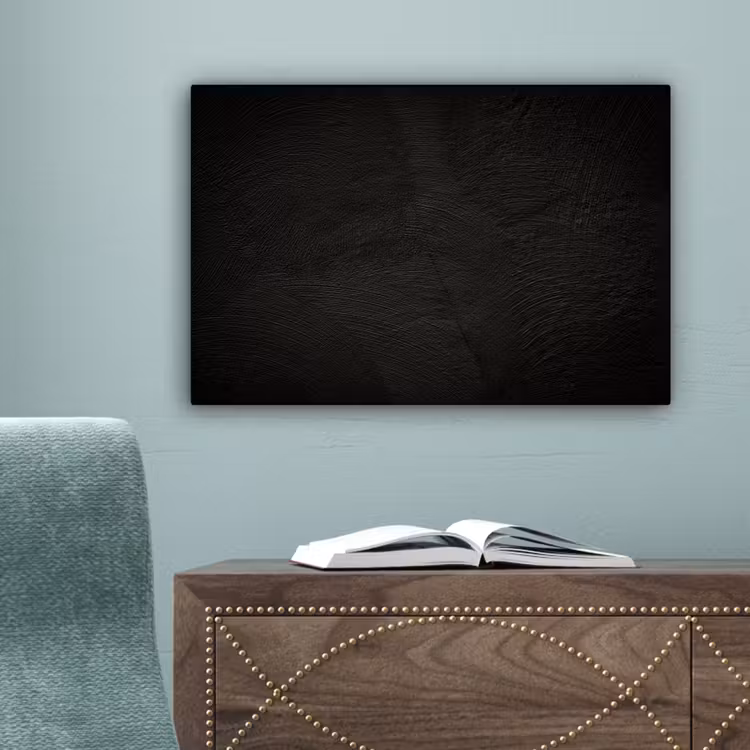 Canvas schilderij - Beton print - Industrieel - Zwart — 4