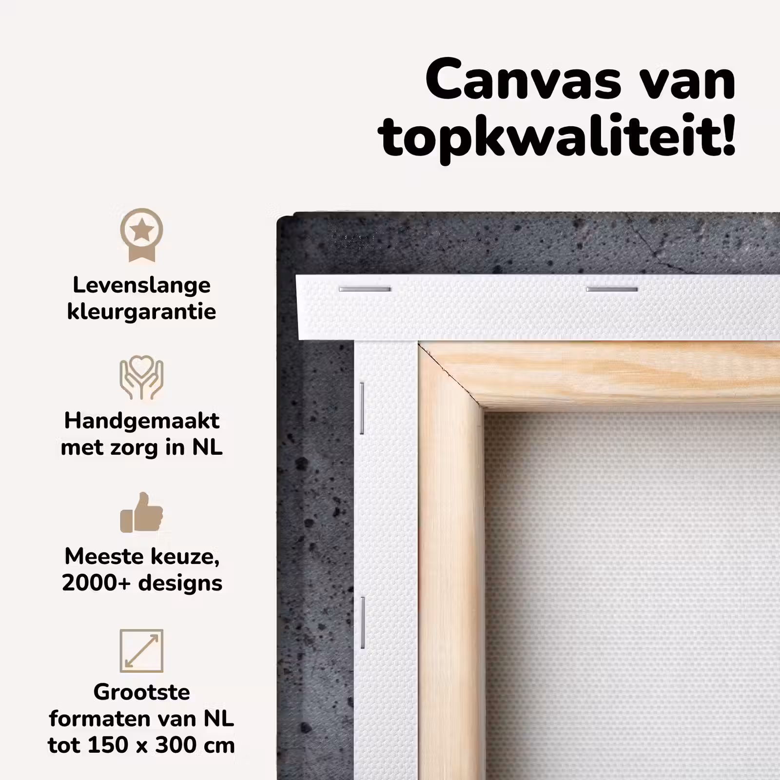 Canvas schilderij - Beton - Grijs - Scheur — 1