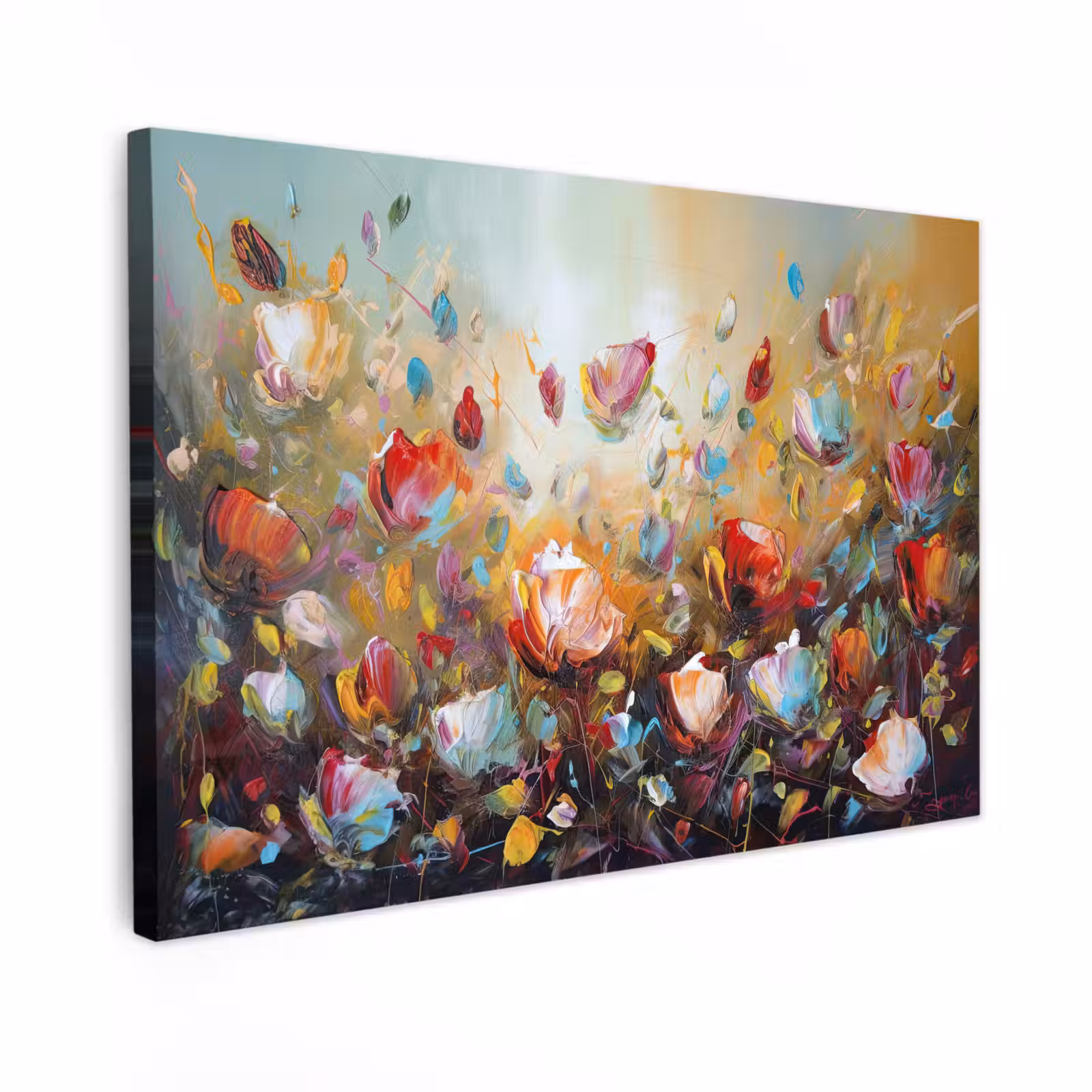 Canvas schilderij - Bloemen - Kunst - Natuur - Olieverf — 1