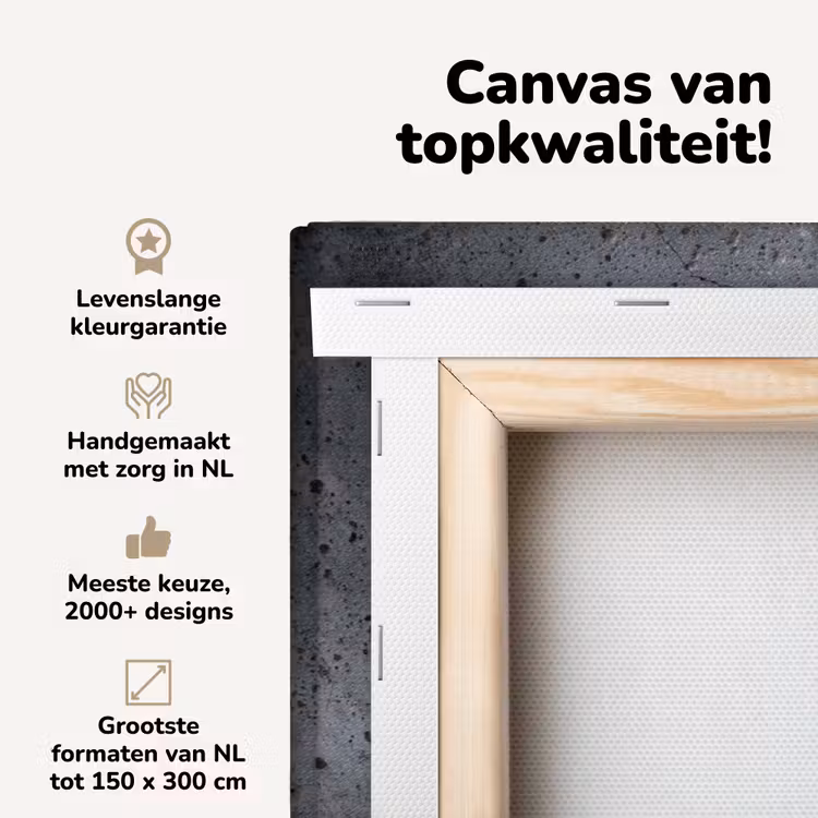 Canvas schilderij - Beton - Grijs - Scheur — 1