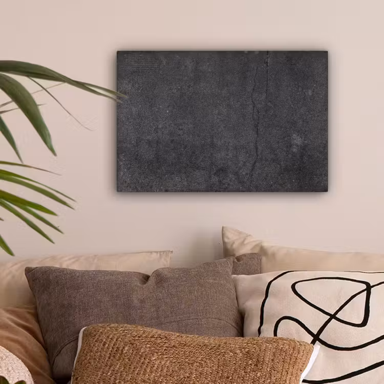 Canvas schilderij - Beton - Zwart - Grijs - Rustiek - Industrieel — 2