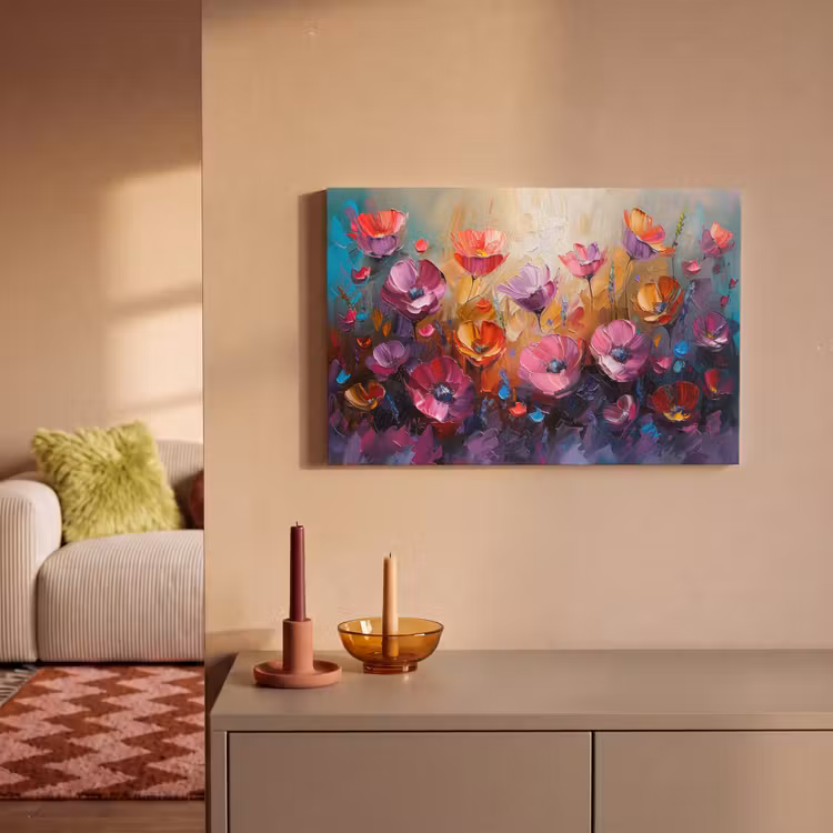 Canvas schilderij - Bloemen - Botanisch - Kunst - Roze - Natuur — 2