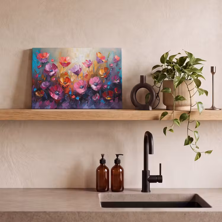 Canvas schilderij - Bloemen - Botanisch - Kunst - Roze - Natuur — 3