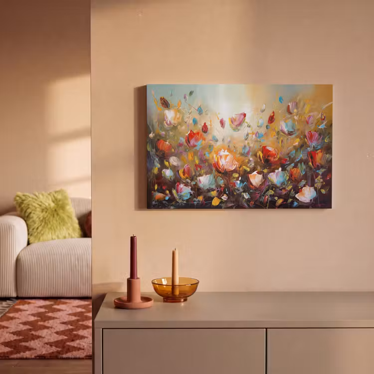 Canvas schilderij - Bloemen - Kunst - Natuur - Olieverf — 2