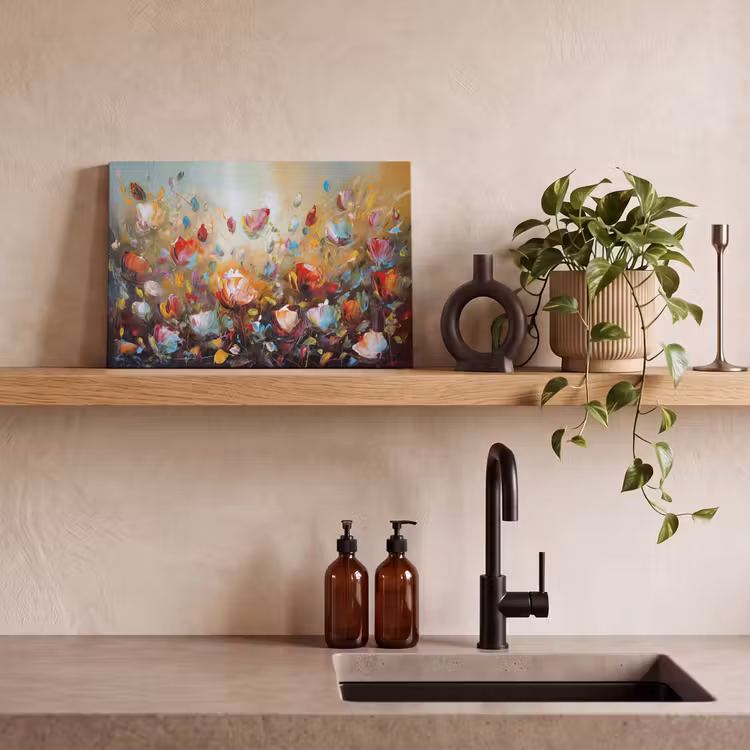 Canvas schilderij - Bloemen - Kunst - Natuur - Olieverf — 3