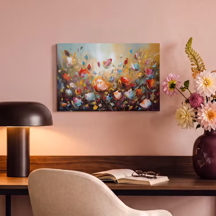 Canvas schilderij - Bloemen - Kunst - Natuur - Olieverf — 4
