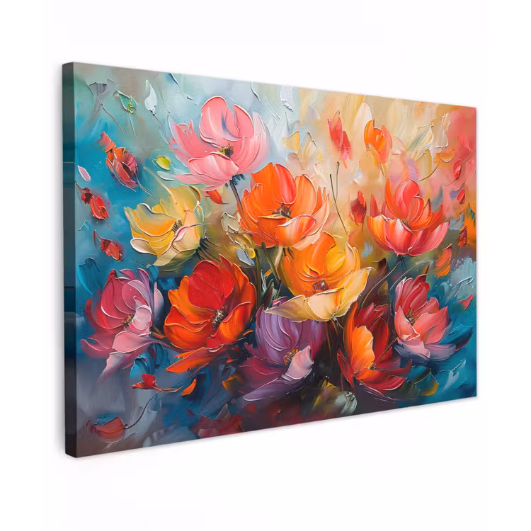 Canvas schilderij - Bloemen - Kunst - Watercolor - Botanisch — 1