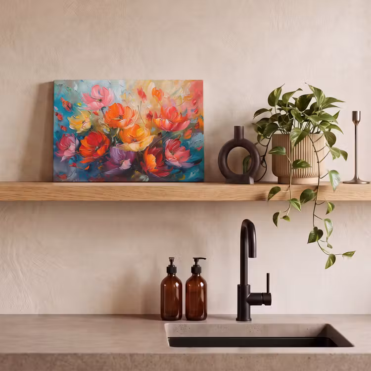 Canvas schilderij - Bloemen - Kunst - Watercolor - Botanisch — 3
