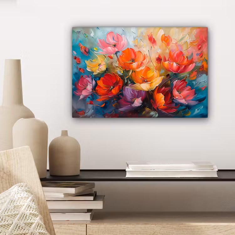 Canvas schilderij - Bloemen - Kunst - Watercolor - Botanisch — 5