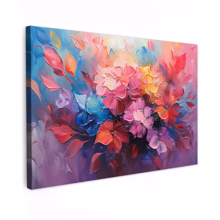 Canvas schilderij - Bloemen - Roze - Watercolor - Kunst — 1