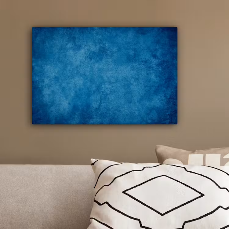 Canvas schilderij - Beton - Blauw - Vintage - Structuur - Industrieel — 3
