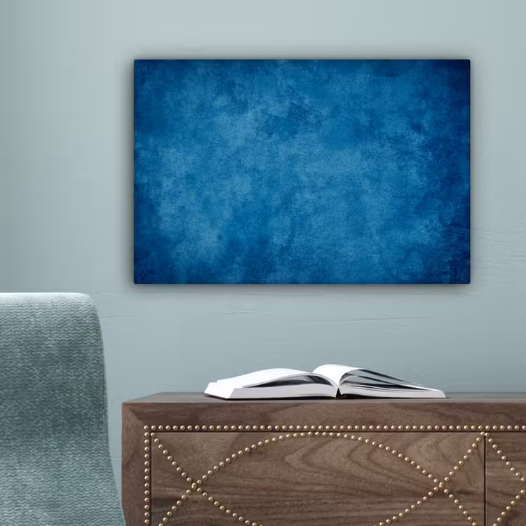 Canvas schilderij - Beton - Blauw - Vintage - Structuur - Industrieel — 4