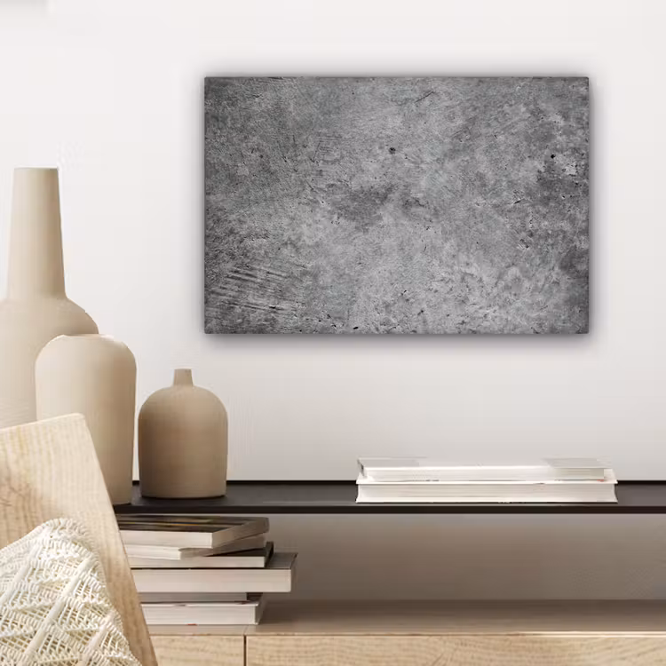 Canvas schilderij - Beton - Leisteen - Grijs -Betonstructuur — 5
