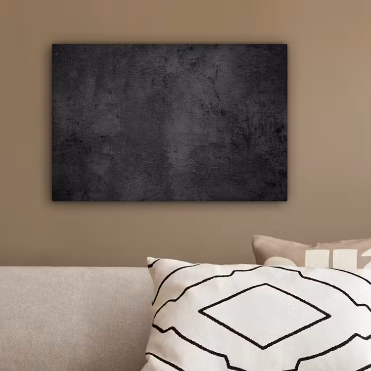 Canvas schilderij - Beton - Robuust - Vintage - Rustiek - Grijs - Zwart — 3