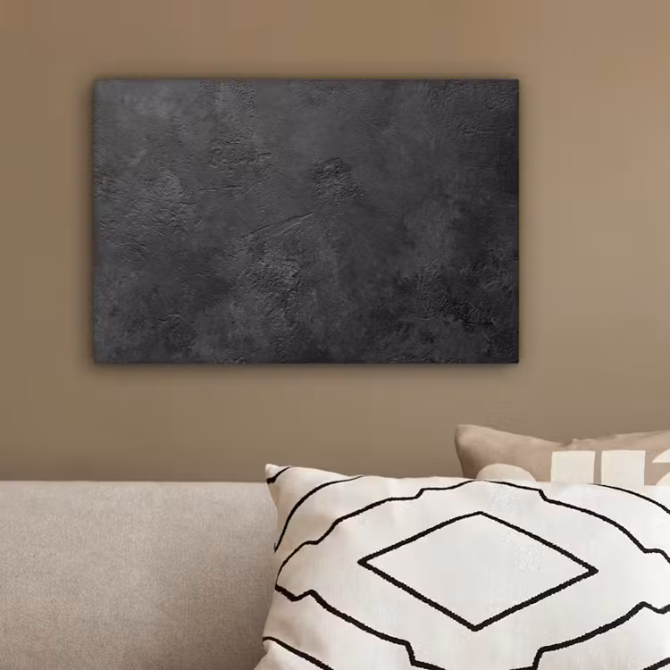 Canvas schilderij - Beton - Structuur - Industrieel - Zwart - Grijs — 3