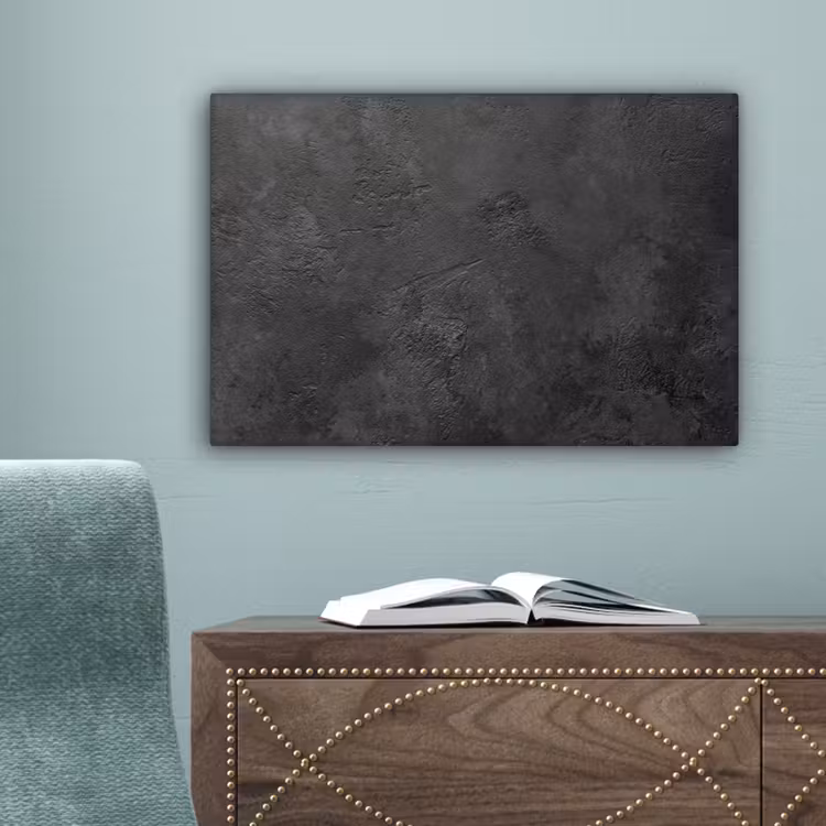Canvas schilderij - Beton - Structuur - Industrieel - Zwart - Grijs — 4