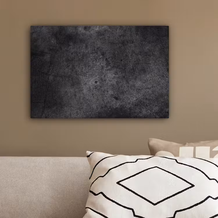 Canvas schilderij - Beton - Structuur - Retro - Zwart - Grijs - Rustiek — 3