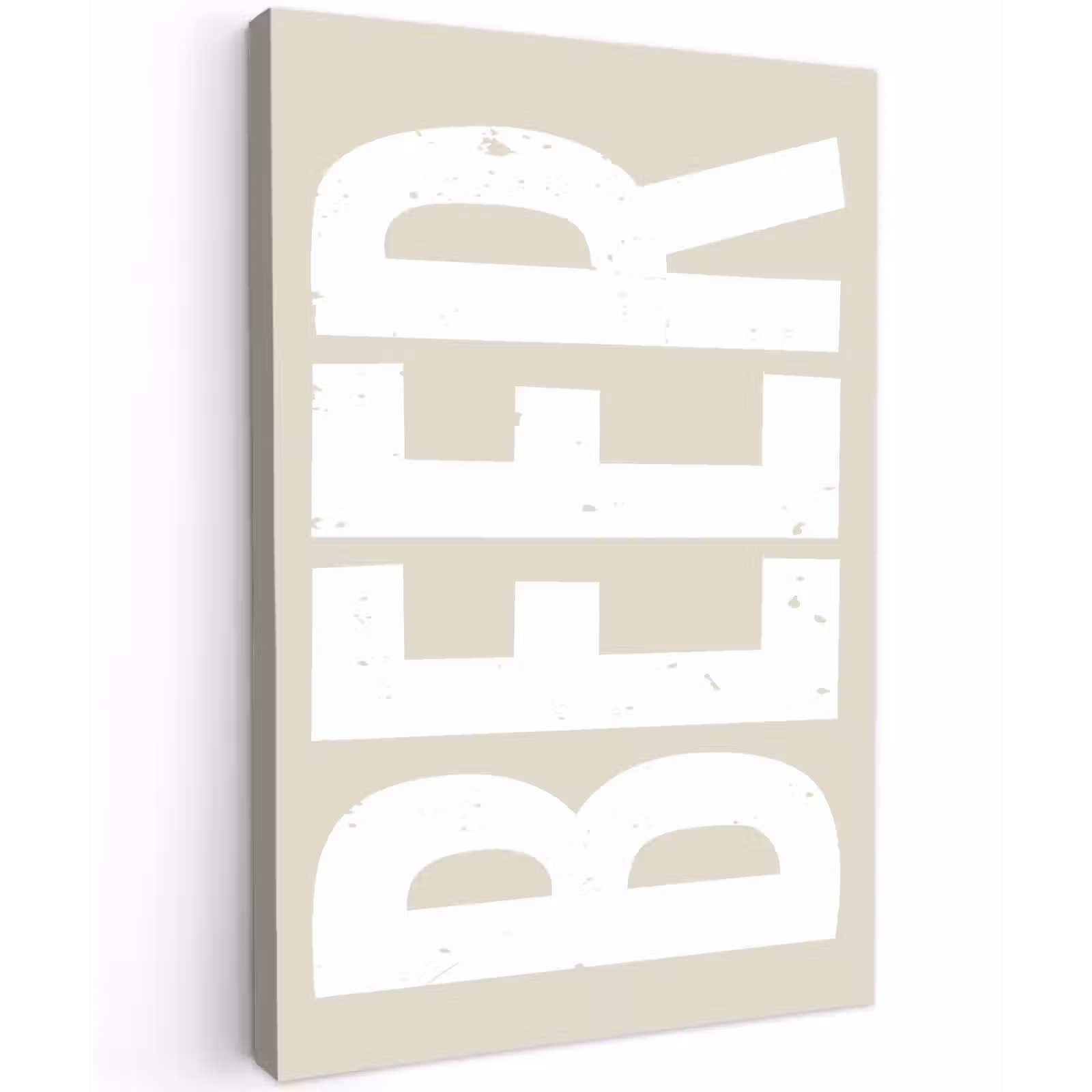 Canvas schilderij - Beer - Japandi - Beige - Decoratie — 1