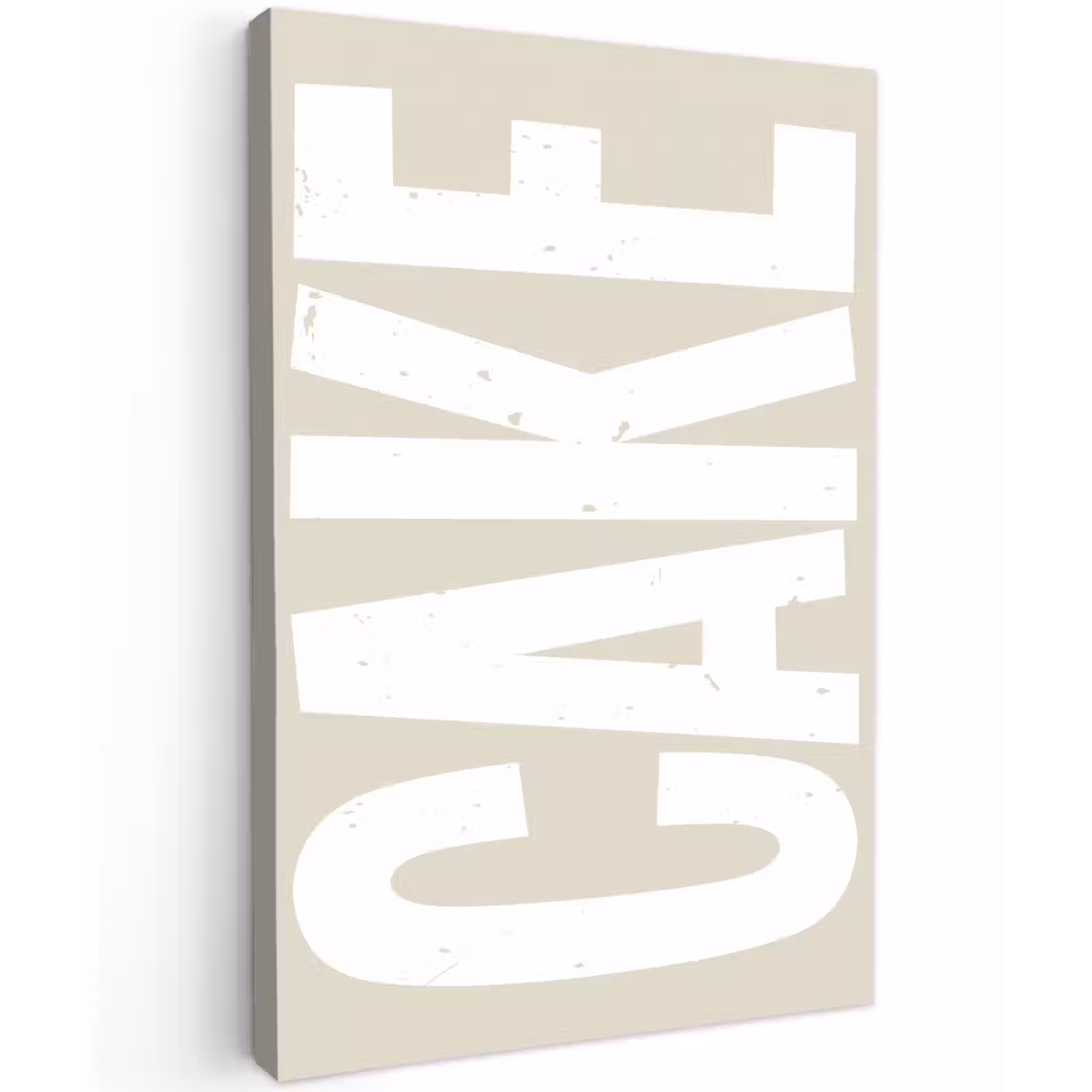 Canvas schilderij - Cake - Woord - Japandi - Wit — 1