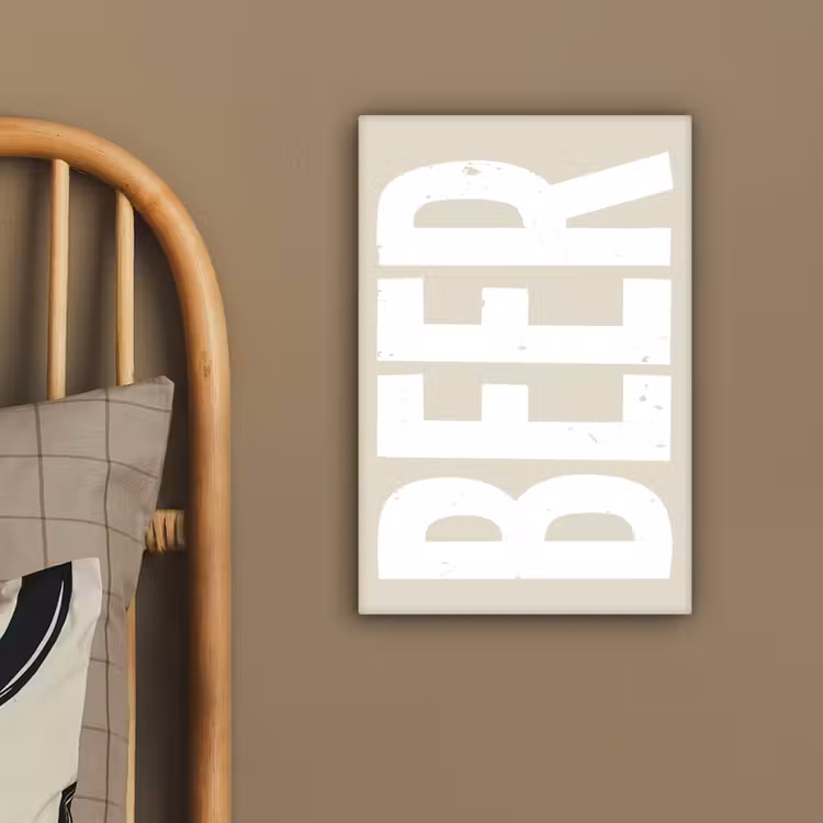 Canvas schilderij - Beer - Japandi - Beige - Decoratie — 3
