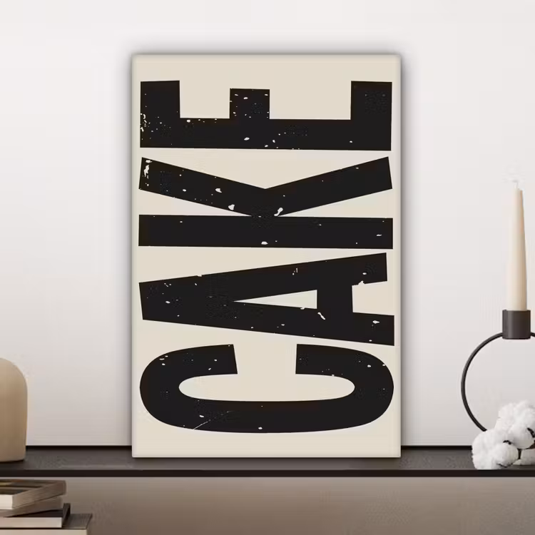 Canvas schilderij - Beige - Japandi - Cake - Decoratie — 5