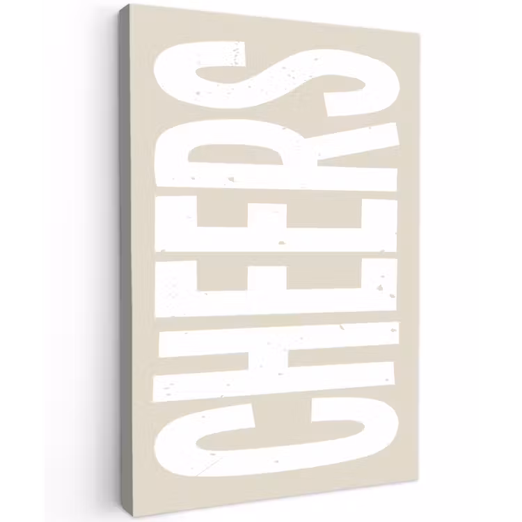 Canvas schilderij - Cheers - Feest - Japandi - Vintage — 1