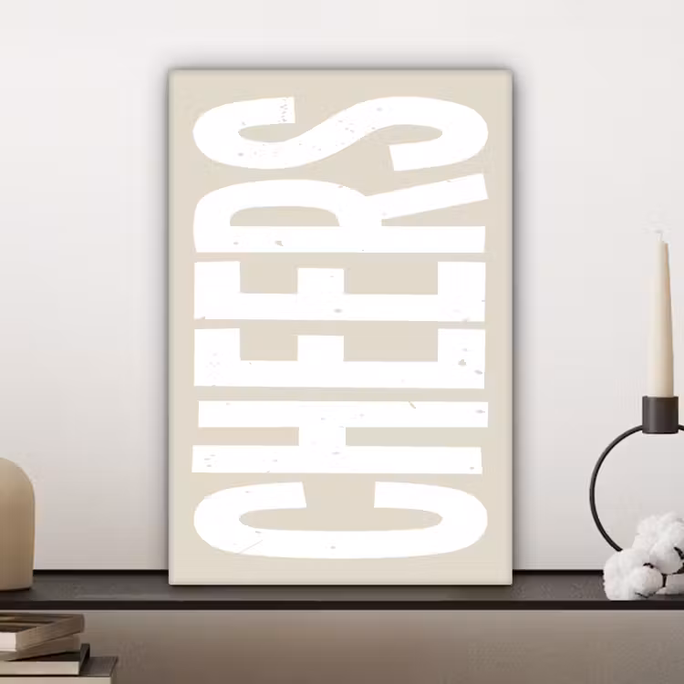 Canvas schilderij - Cheers - Feest - Japandi - Vintage — 5