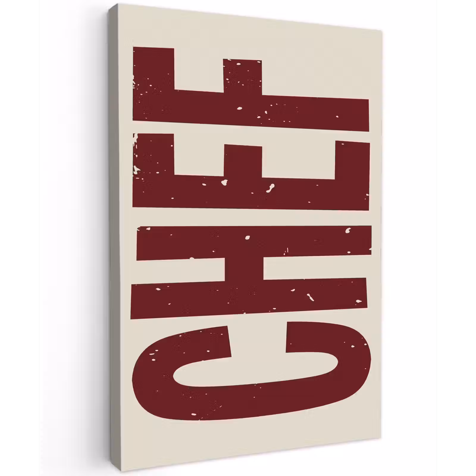 Canvas schilderij - Chef - Rood - Japandi - Vintage — 1
