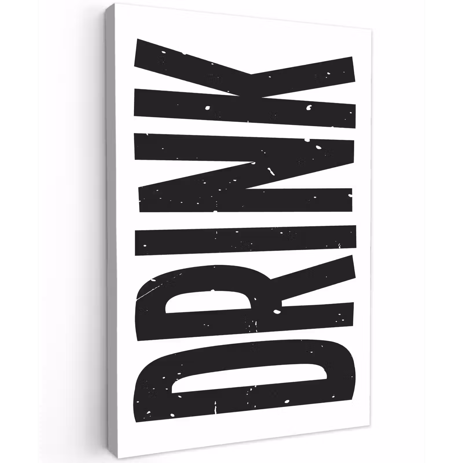 Canvas schilderij - Drink - Zwart - Wit - Decoratie — 1