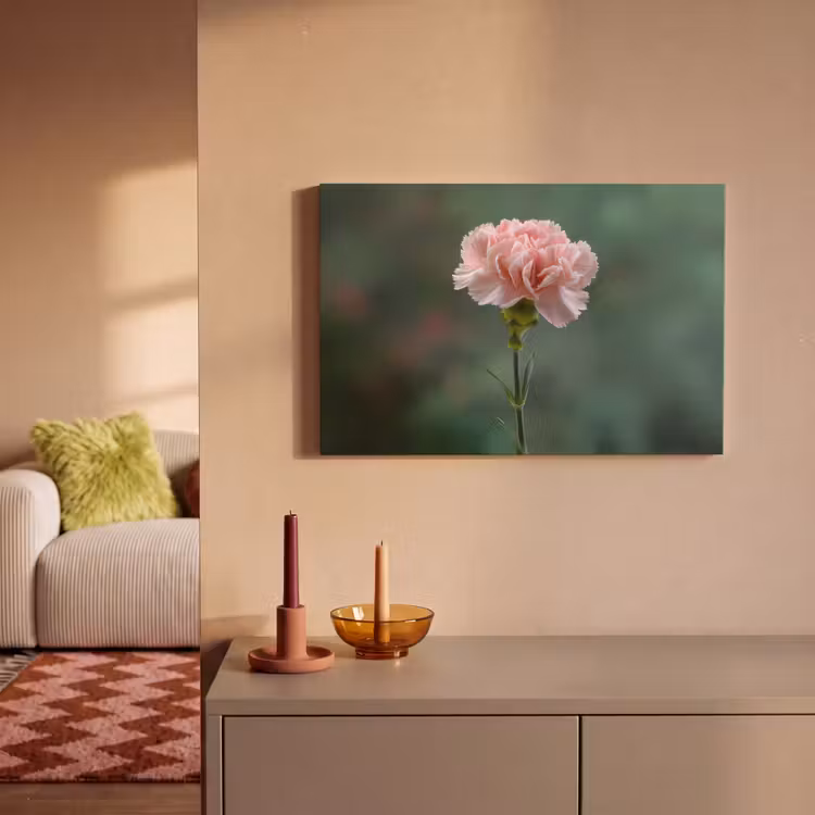Canvas schilderij - Anjer - Roze - Bloemblaadjes — 2