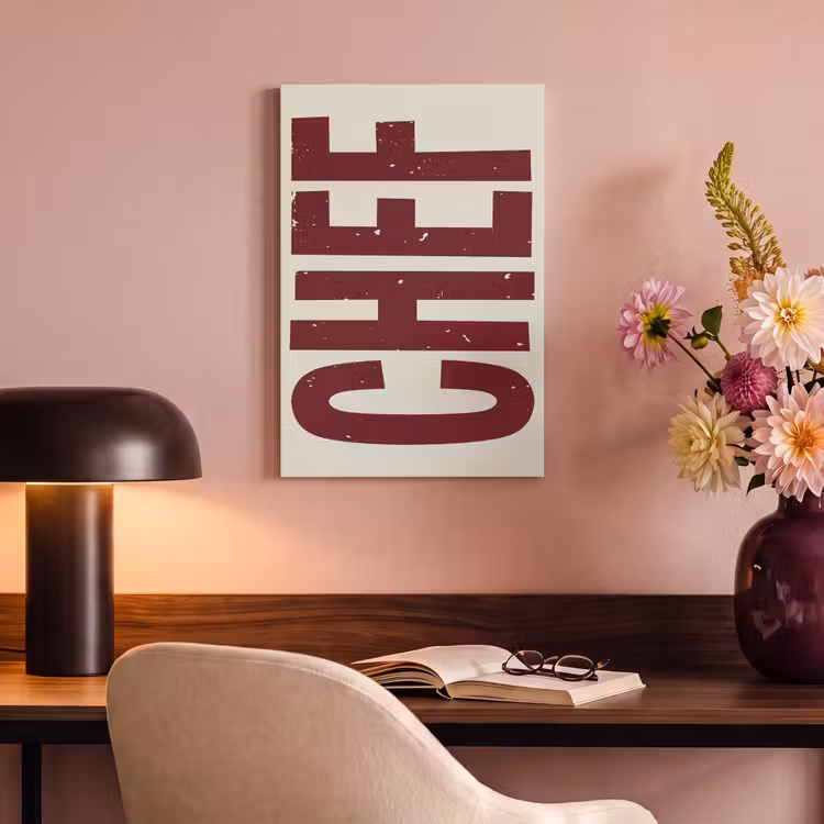 Canvas schilderij - Chef - Rood - Japandi - Vintage — 4