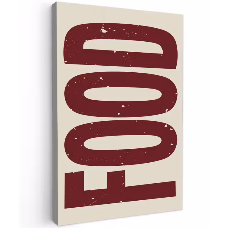 Canvas schilderij - Eten - Japandi - Rood - Decoratie — 1