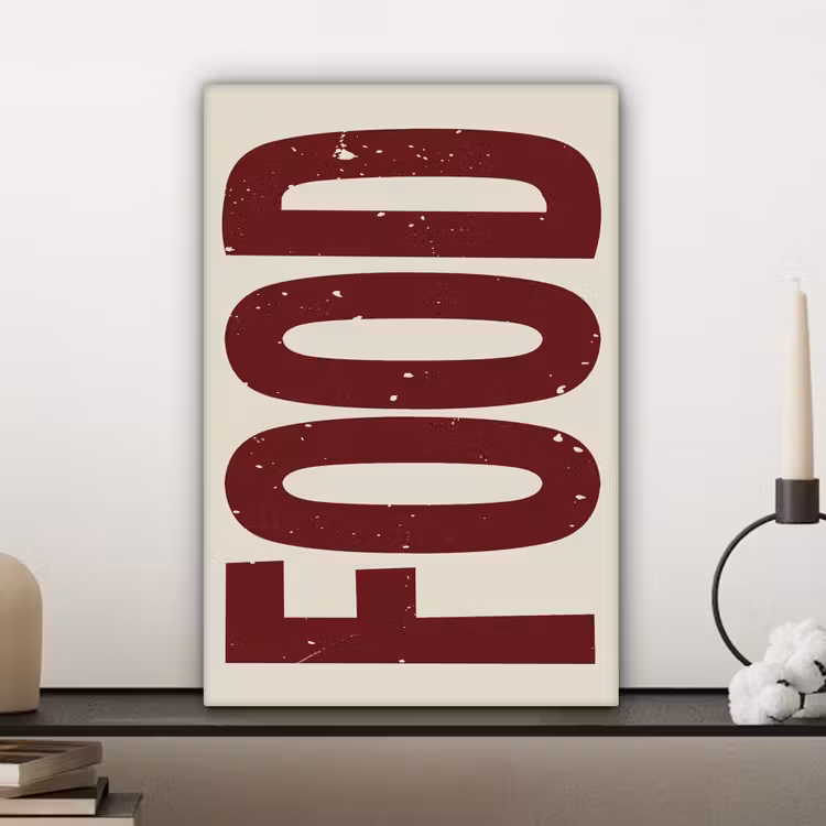 Canvas schilderij - Eten - Japandi - Rood - Decoratie — 5