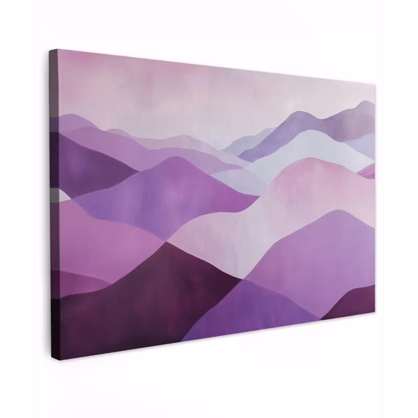 Canvas schilderij - Abstract - Heuvels - Landschap - Paars — 1