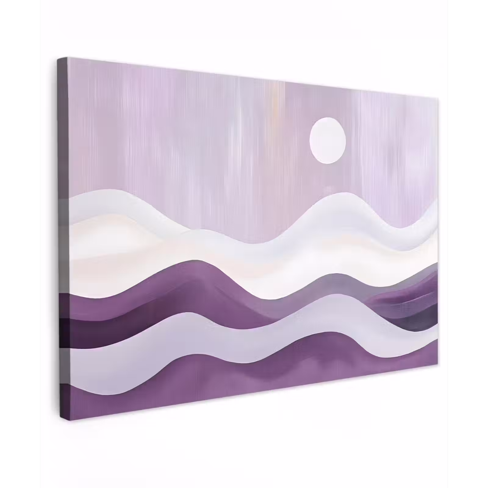 Canvas schilderij - Golven - Heuvels - Abstract - Paars — 1