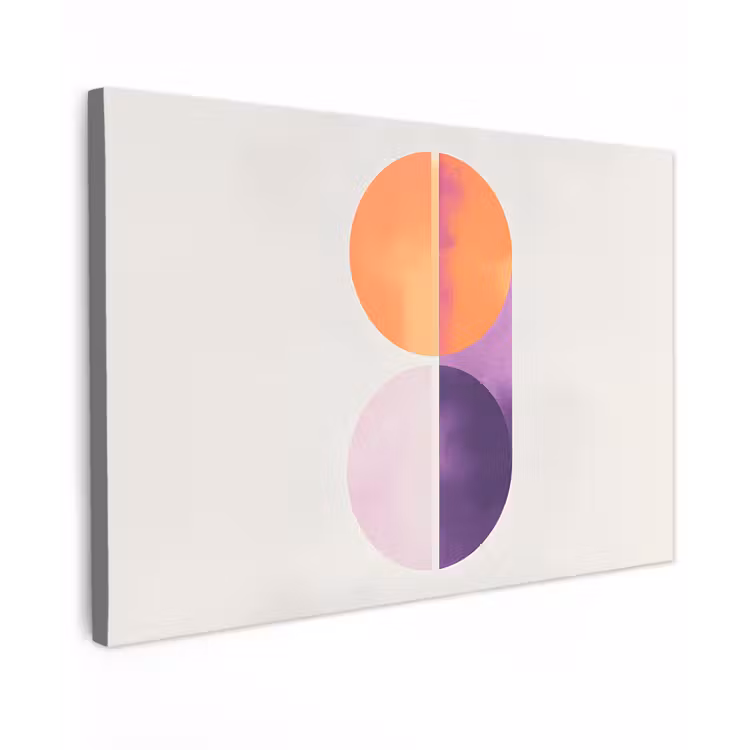Canvas schilderij - Cirkels - Abstract - Paars — 1
